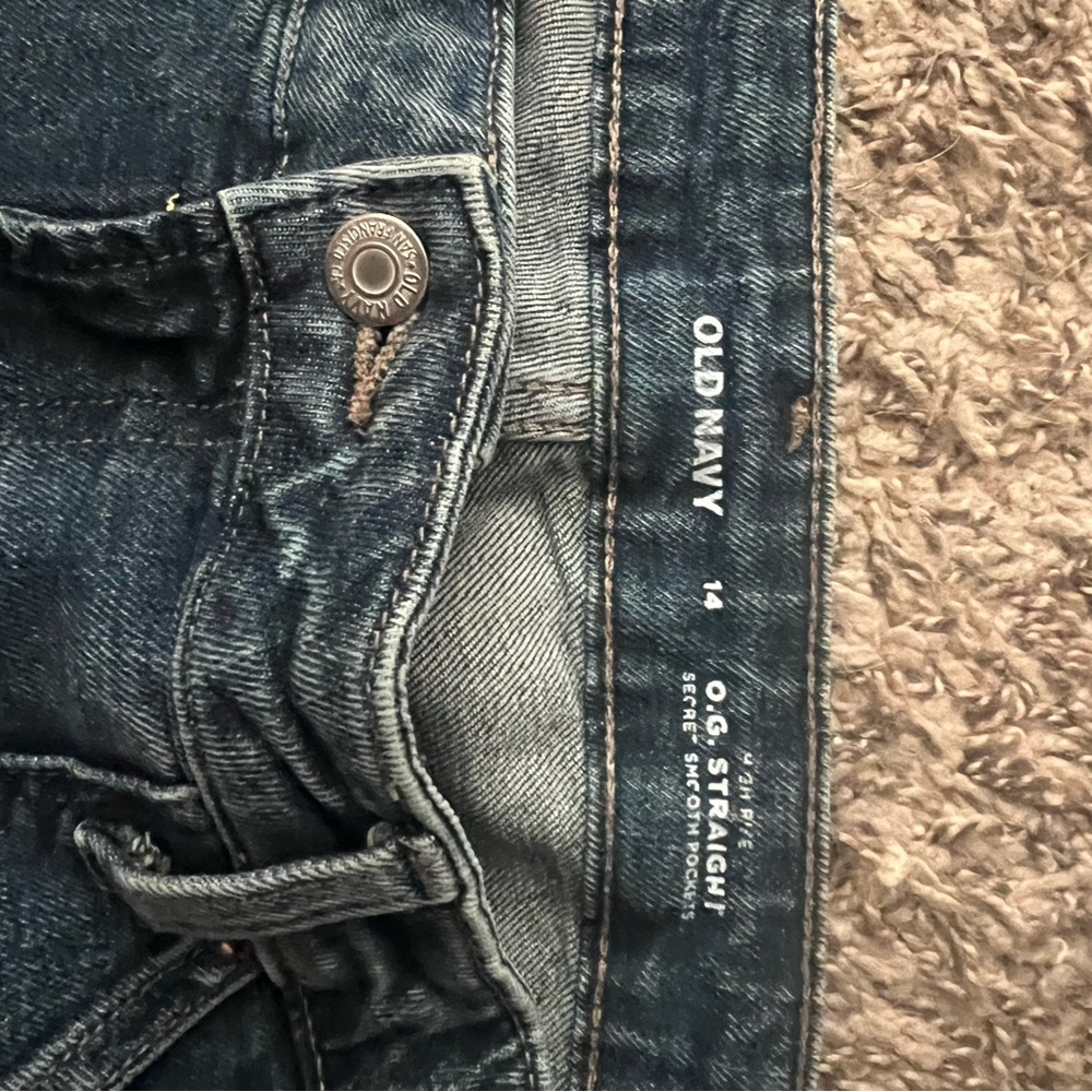 Old Navy Women's Dark Blue Straight Leg Jeans
